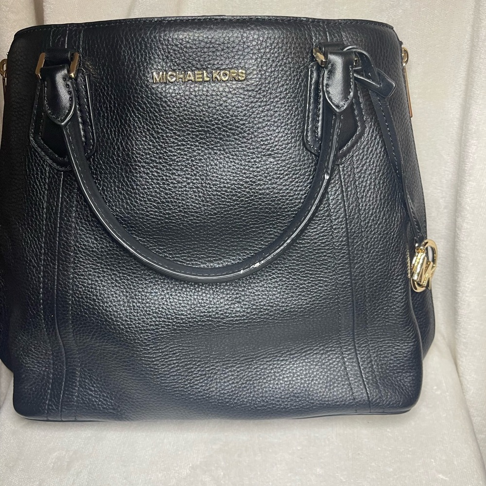 Michael Kors Black Leather Tote Bag